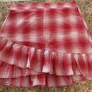 Checkered Ruffle Skirt